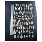 Group of Arrow Points Indian Artifact Arrowhead