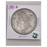 1881 O Morgan Silver Dollar Coin