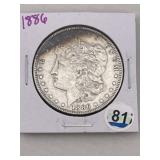 1886 Morgan Silver Dollar Coin