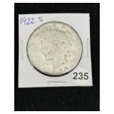 1922 S Peace Silver Dollar Coin