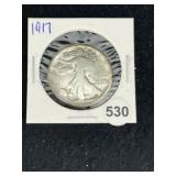 1917 Walking Liberty Half Dollar Silver Coin
