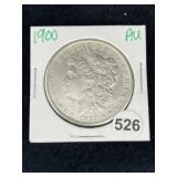 1900 AU Morgan Silver Dollar Coin