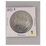 1921 S Morgan Silver Dollar Coin