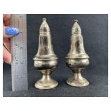 Pair of Sterling Silver Weighted Salt & Pepper Sha