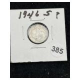 1946 S Roosevelt Dime Coin