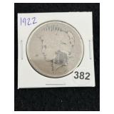 1922 Peace Silver Dollar Coin