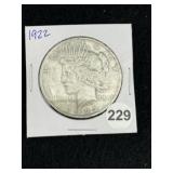 1922 Peace Silver Dollar Coin