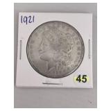 1921 Morgan Silver Dollar Coin