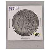 1921 S Morgan Silver Dollar Coin