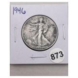 1946 Walking Liberty Half Dollar Silver Coin