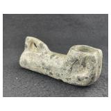Stone Cherokee Style Pipe Hand Effigy Indian Artif