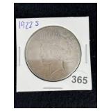 1922 S Peace Silver Dollar Coin