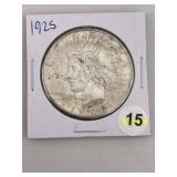 1925 Peace Silver Dollar Coin