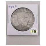 1922 S Peace Silver Dollar Coin