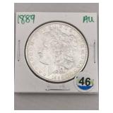 1889 AU Morgan Silver Dollar Coin