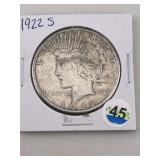 1922 S Peace Silver Dollar Coin