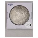 1923 Peace Silver Dollar Coin