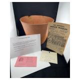 Caddo Avery Jar with paper work great paint broken