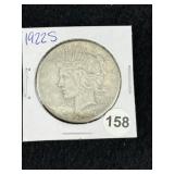 1922 S Peace Silver Dollar Coin