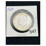 1964 Kennedy Half Dollar Silver Coin