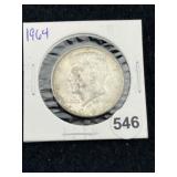 1964 Kennedy Half Dollar Silver Coin