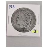 1921 Morgan Silver Dollar Coin
