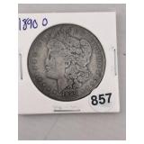 1890 O Morgan Silver Dollar Coin