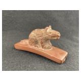 Beaver Effigy Stone Pipe Indian Artifact Arrowhead