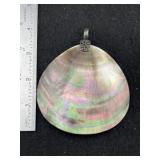 Shell Pendant with Sterling Bracket