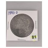 1885 O Morgan Silver Dollar Coin