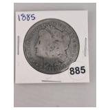 1885 Morgan Silver Dollar Coin
