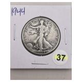 1944 Walking Liberty Half Dollar Silver Coin