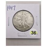1947 Walking Liberty Half Dollar Silver Coin
