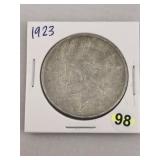 1923 Peace Silver Dollar Coin