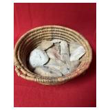 Group of Arrowheads with Basket