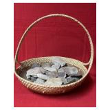 Group of Arrowheads with Basket