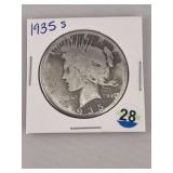 1935 S Peace Silver Dollar Coin
