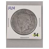 1924 Peace Silver Dollar Coin