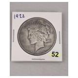 1922 Peace Silver Dollar Coin