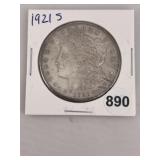 1921 S Morgan Silver Dollar Coin