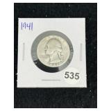 1941 Washington Quarter Coin