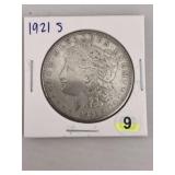 1921 S Morgan Silver Dollar Coin