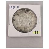 1922 D Peace Silver Dollar Coin