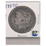 1887 O Morgan Silver Dollar Coin