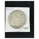 1922 S Peace Silver Dollar Coin