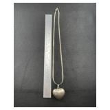 Sterling Silver Pendant with Necklace unmarked