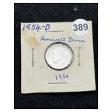 1954 D Roosevelt Dime Coin