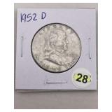 1962 Franklin Half Dollar Silver Coin