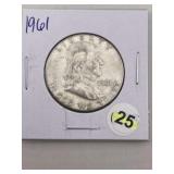 1961 Franklin Half Dollar Silver Coin