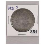 1921 S Morgan Silver Dollar Coin
